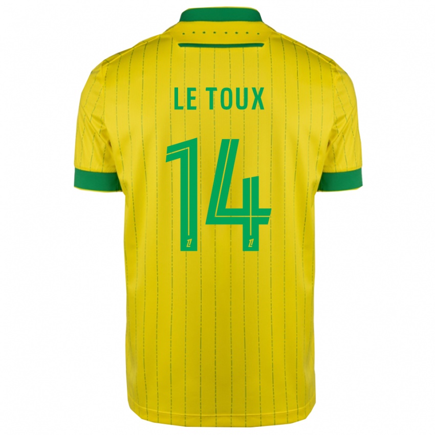 ילדים Many Le Toux #14 צהוב ירוק ג'רזי ביתית 2025/26 חולצה קצרה