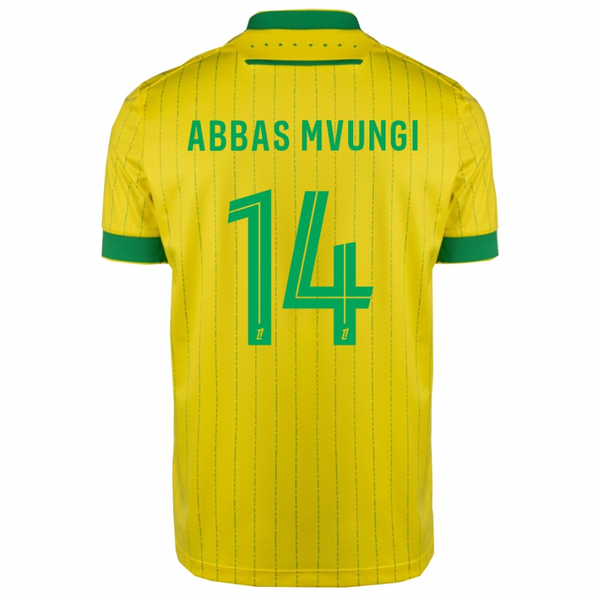 ילדים Omar Abbas Mvungi #14 צהוב ירוק ג'רזי ביתית 2025/26 חולצה קצרה
