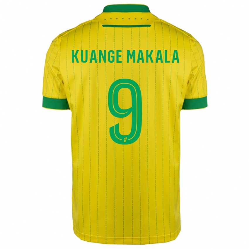 ילדים Jordi Kuange Makala #9 צהוב ירוק ג'רזי ביתית 2025/26 חולצה קצרה