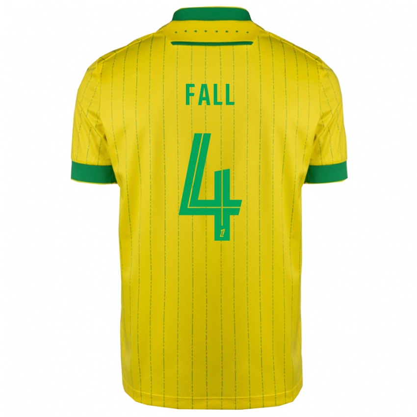 ילדים באבאקאר פאל #4 צהוב ירוק ג'רזי ביתית 2025/26 חולצה קצרה