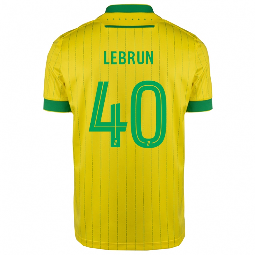 ילדים Lisa Lebrun #40 צהוב ירוק ג'רזי ביתית 2025/26 חולצה קצרה