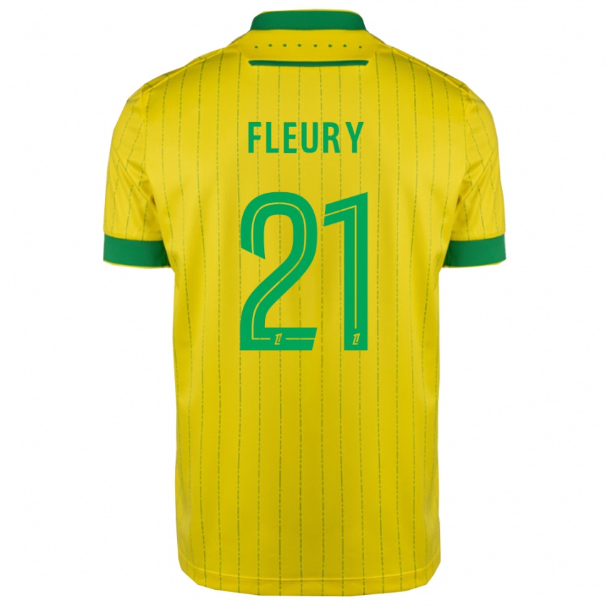 ילדים לואיז פלורי #21 צהוב ירוק ג'רזי ביתית 2025/26 חולצה קצרה