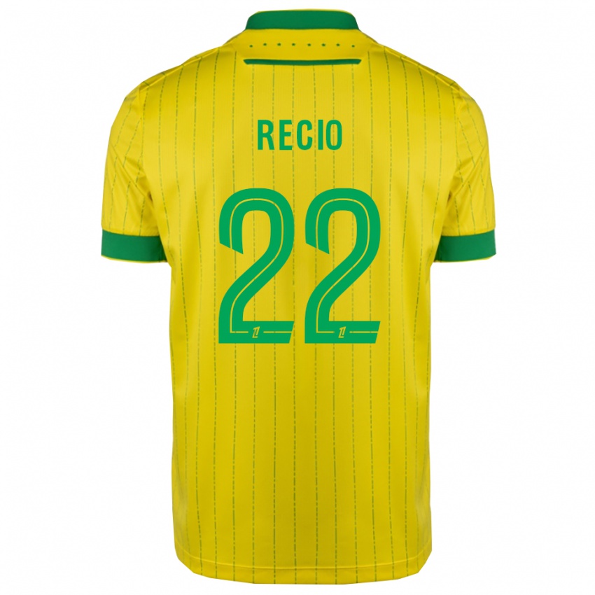 ילדים Andrea Recio #22 צהוב ירוק ג'רזי ביתית 2025/26 חולצה קצרה