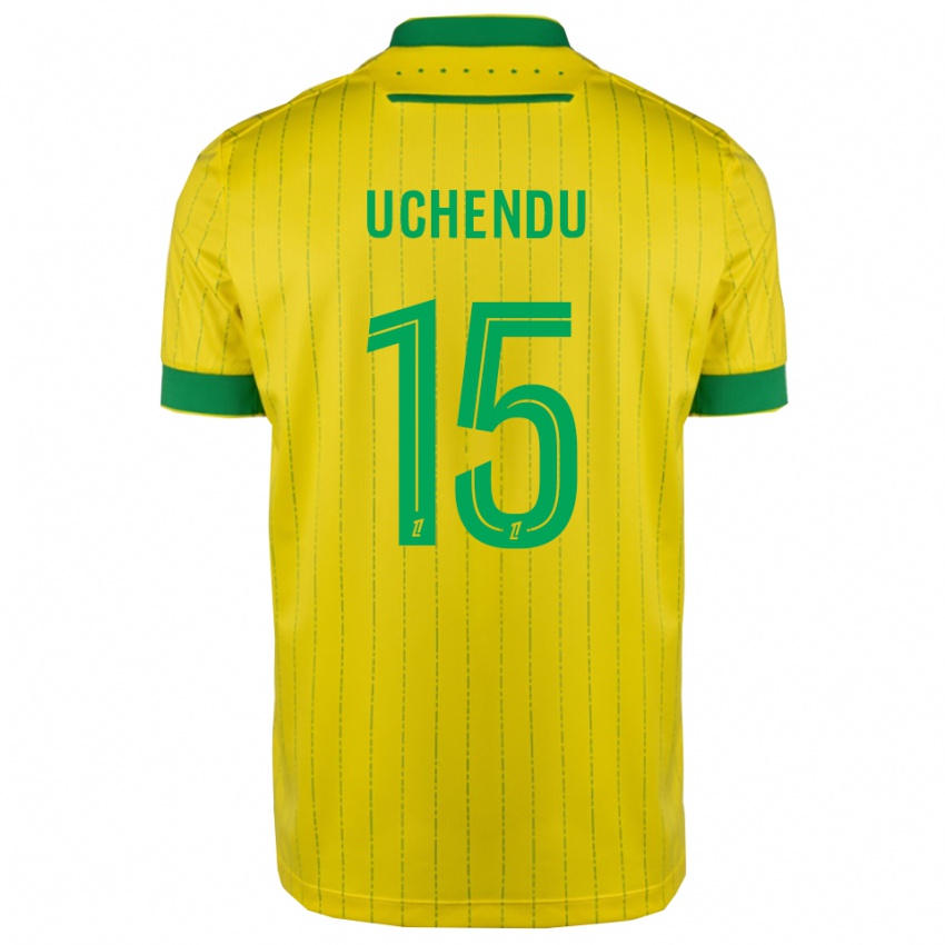 ילדים Chinaza Uchendu #15 צהוב ירוק ג'רזי ביתית 2025/26 חולצה קצרה