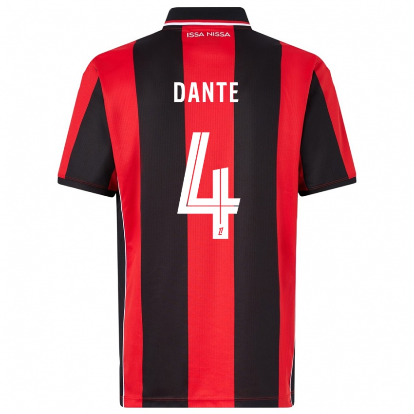 ילדים Dante #4 אדום שחור ג'רזי ביתית 2025/26 חולצה קצרה