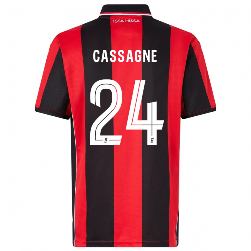 ילדים Léa Cassagne #24 אדום שחור ג'רזי ביתית 2025/26 חולצה קצרה