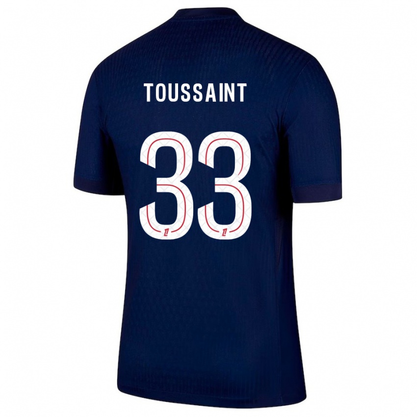 ילדים Océane Toussaint #33 כחול נייבי אדום ג'רזי ביתית 2025/26 חולצה קצרה