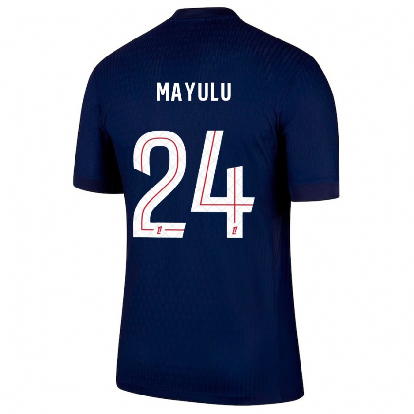 ילדים סני מאיולו #24 כחול נייבי אדום ג'רזי ביתית 2025/26 חולצה קצרה