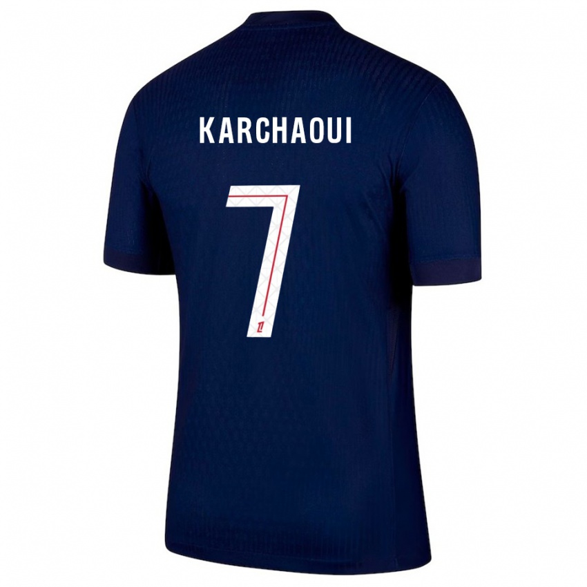 ילדים סקינה קרחאווי #7 כחול נייבי אדום ג'רזי ביתית 2025/26 חולצה קצרה