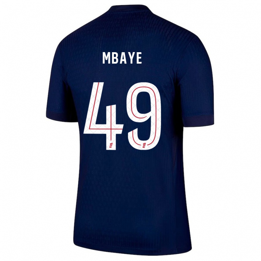 ילדים איברהים אמבאייה #49 כחול נייבי אדום ג'רזי ביתית 2025/26 חולצה קצרה