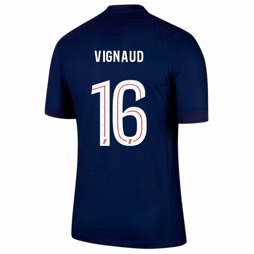 ילדים Arthur Vignaud #16 כחול נייבי אדום ג'רזי ביתית 2025/26 חולצה קצרה