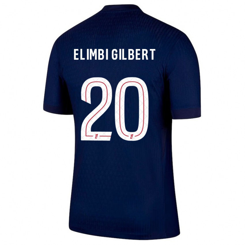 ילדים טרה אלימבי גילברט #20 כחול נייבי אדום ג'רזי ביתית 2025/26 חולצה קצרה
