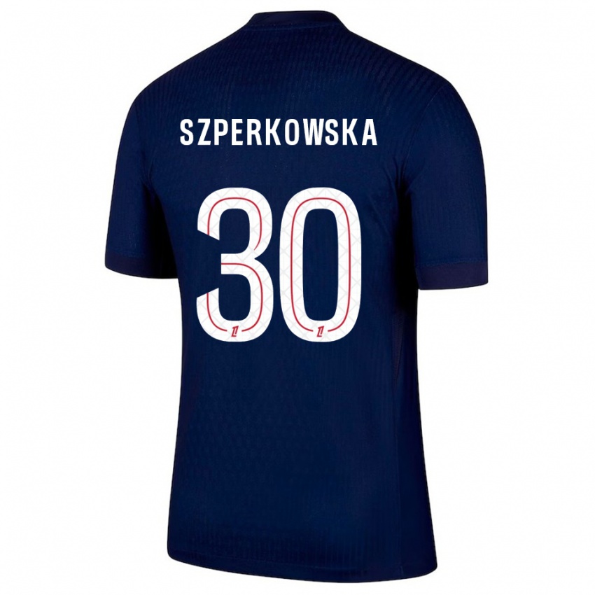 ילדים Oliwia Szperkowska #30 כחול נייבי אדום ג'רזי ביתית 2025/26 חולצה קצרה