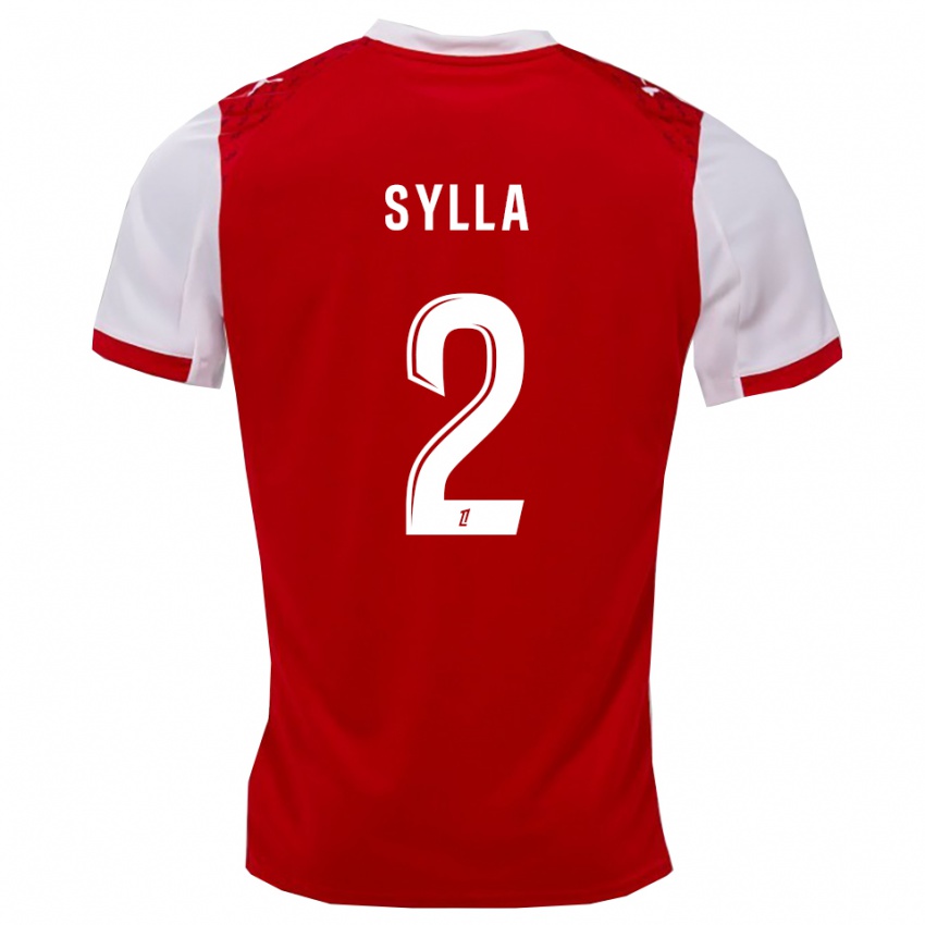 ילדים Mohamed Sylla #2 אדום לבן ג'רזי ביתית 2025/26 חולצה קצרה