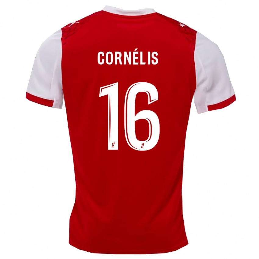 ילדים Aristide Cornélis #16 אדום לבן ג'רזי ביתית 2025/26 חולצה קצרה