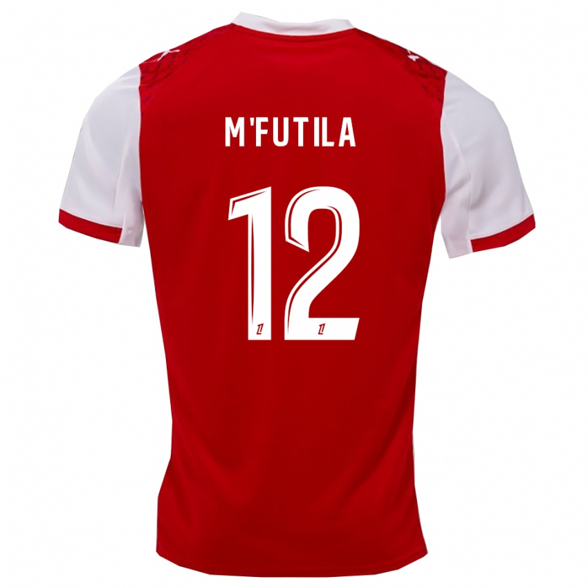 ילדים Hermi M'futila #12 אדום לבן ג'רזי ביתית 2025/26 חולצה קצרה
