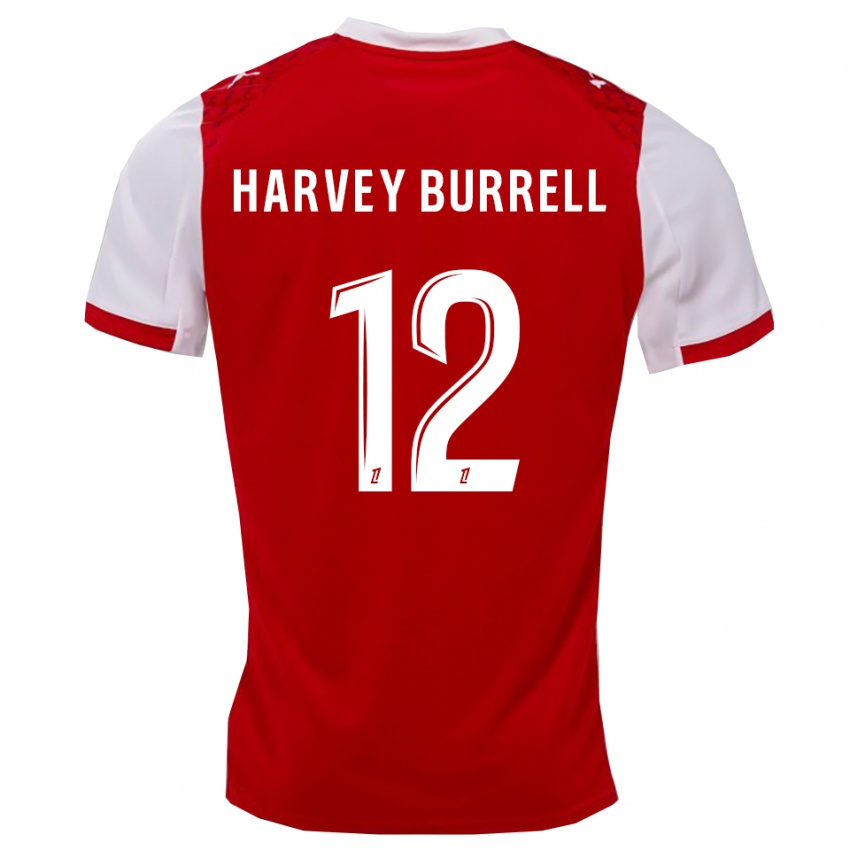ילדים William Harvey Burrell #12 אדום לבן ג'רזי ביתית 2025/26 חולצה קצרה