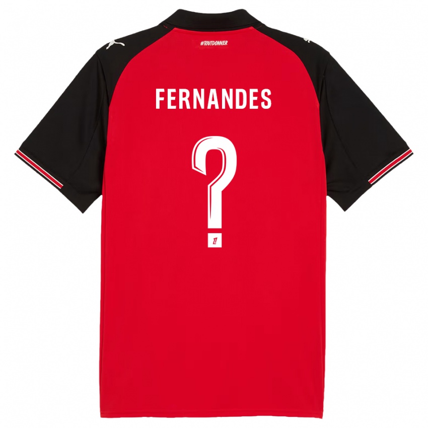 ילדים Alexis Fernandes #0 אדום שחור ג'רזי ביתית 2025/26 חולצה קצרה