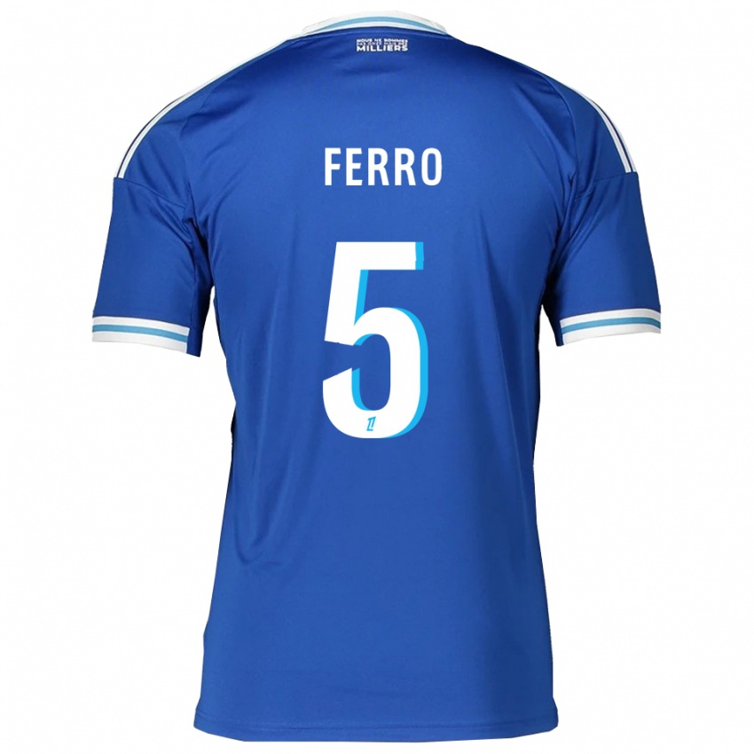 ילדים נולן מרטין פרו #5 כחול לבן ג'רזי ביתית 2025/26 חולצה קצרה