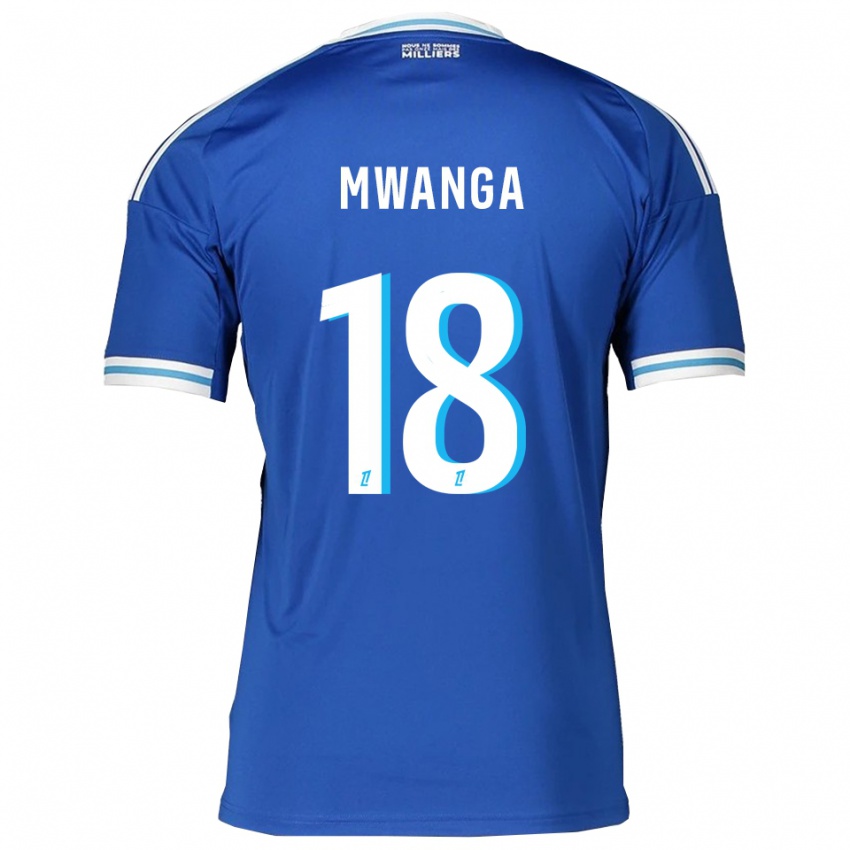 ילדים ג׳וניור מואנגה #18 כחול לבן ג'רזי ביתית 2025/26 חולצה קצרה