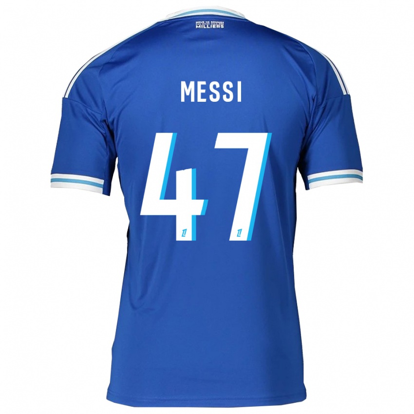 ילדים ראיין מסי #47 כחול לבן ג'רזי ביתית 2025/26 חולצה קצרה