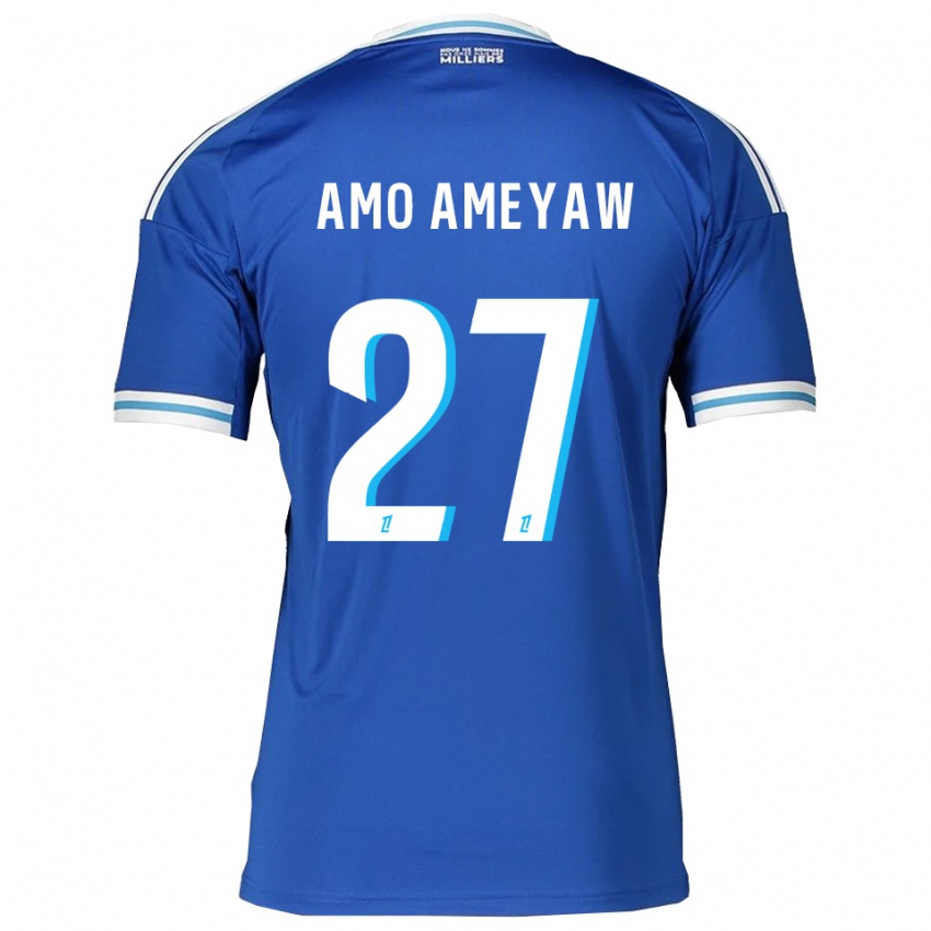 ילדים סאם אמו-אמיאו #27 כחול לבן ג'רזי ביתית 2025/26 חולצה קצרה