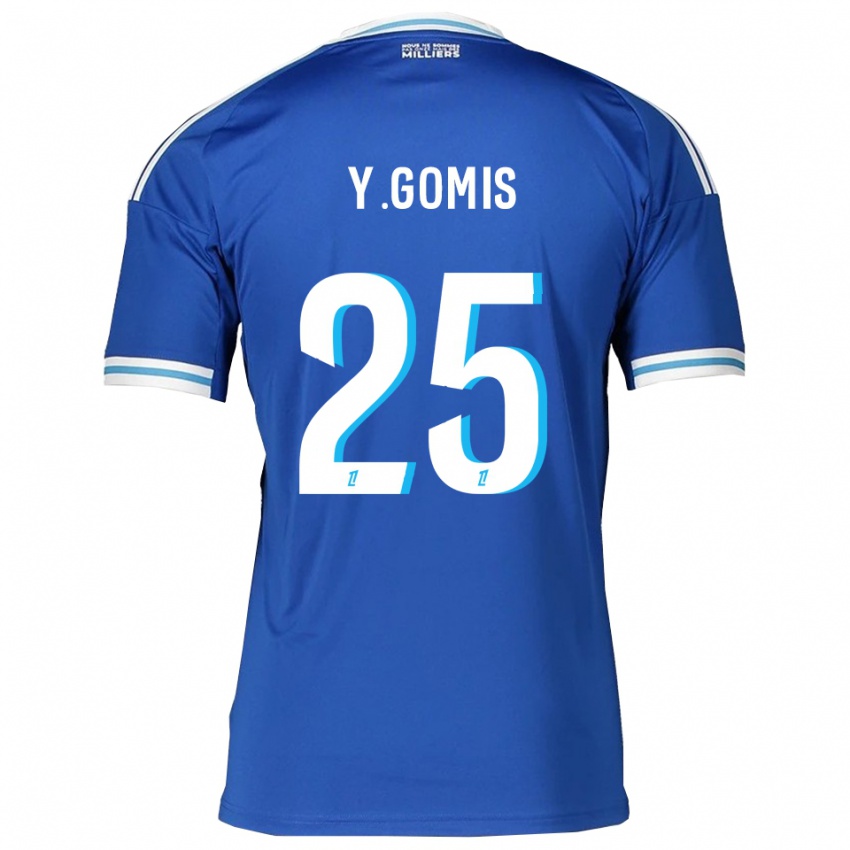 ילדים יוני גומיס #25 כחול לבן ג'רזי ביתית 2025/26 חולצה קצרה