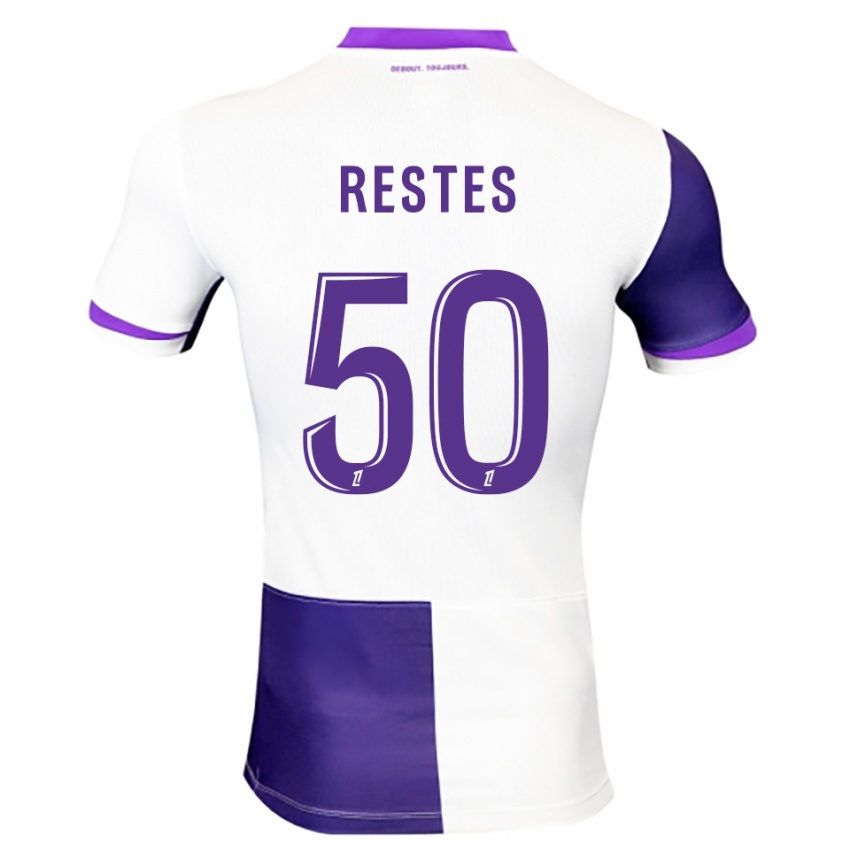 ילדים גיום נשאר #50 סגול לבן ג'רזי ביתית 2025/26 חולצה קצרה