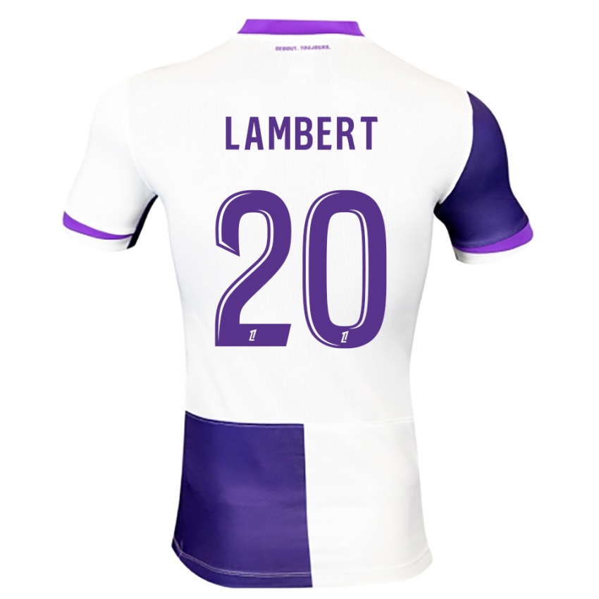 ילדים Sarah Lambert #20 סגול לבן ג'רזי ביתית 2025/26 חולצה קצרה