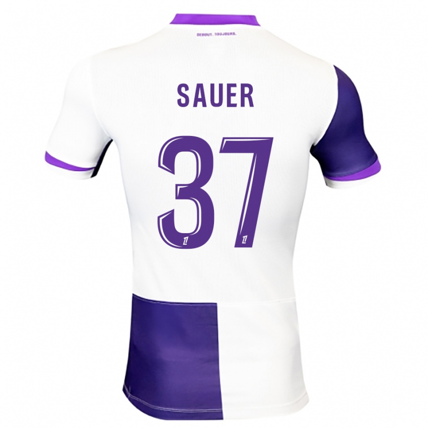 ילדים מריו זאוור #37 סגול לבן ג'רזי ביתית 2025/26 חולצה קצרה