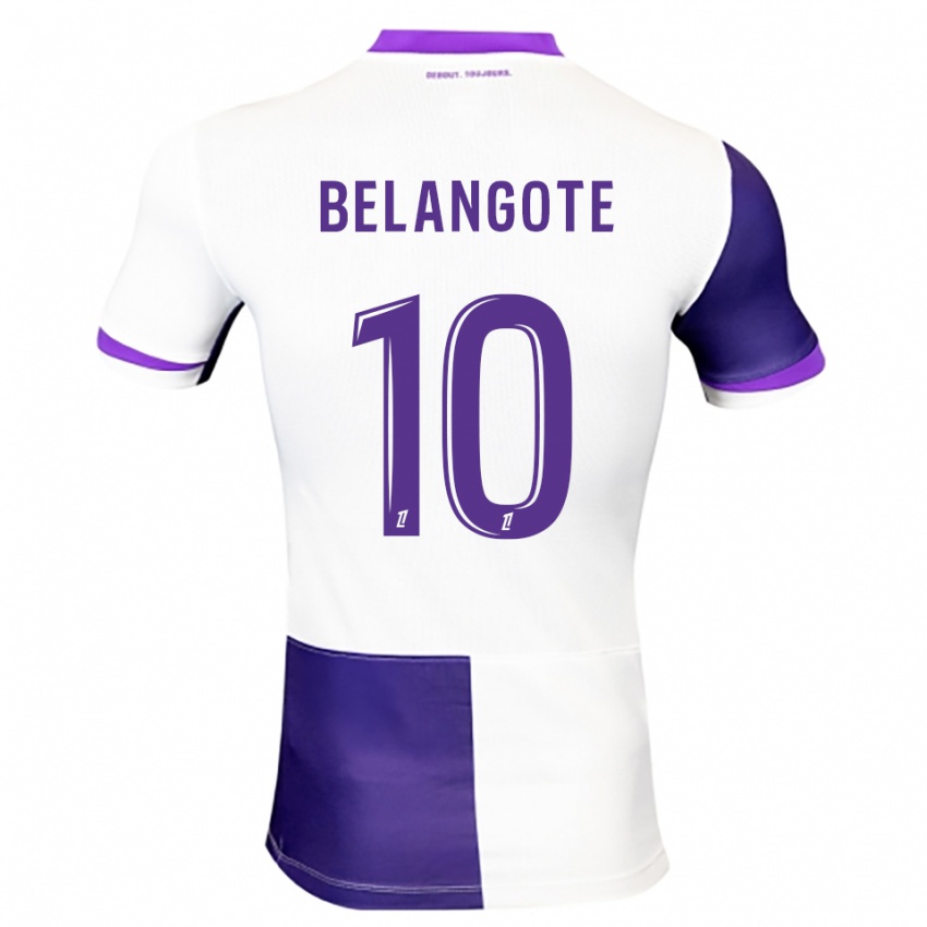 ילדים Aël Belangote #10 סגול לבן ג'רזי ביתית 2025/26 חולצה קצרה