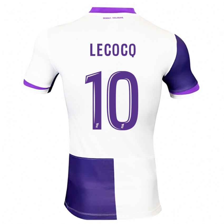 ילדים Anaëlle Lecocq #10 סגול לבן ג'רזי ביתית 2025/26 חולצה קצרה