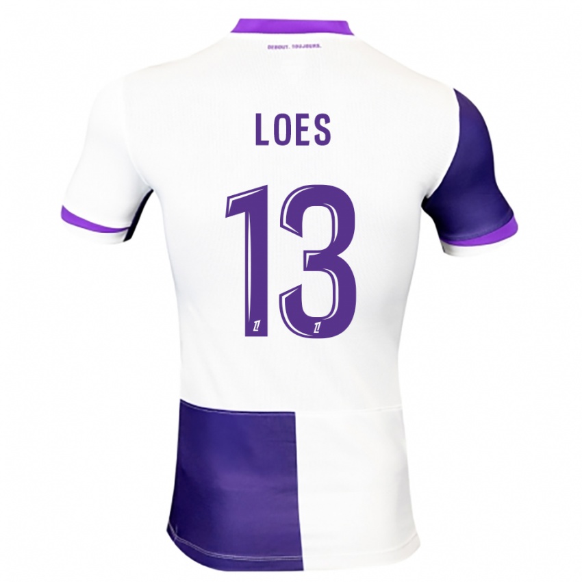 ילדים Wayan Loes #13 סגול לבן ג'רזי ביתית 2025/26 חולצה קצרה