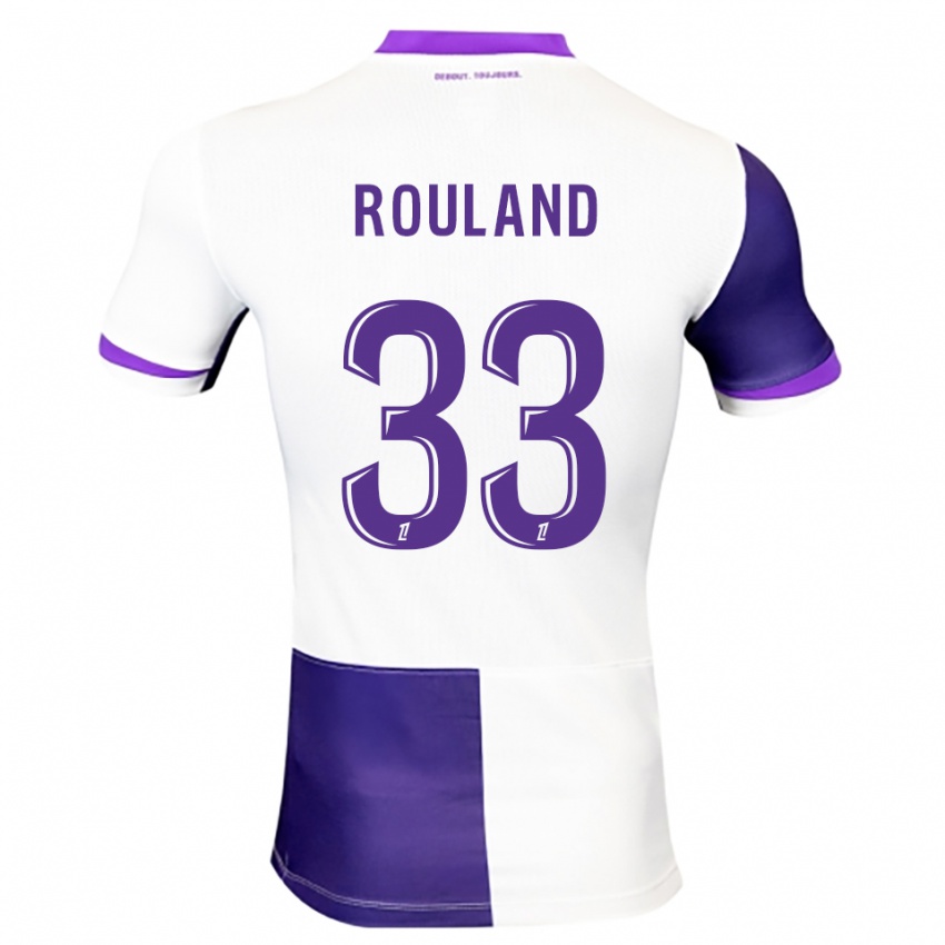 ילדים Prune Rouland #33 סגול לבן ג'רזי ביתית 2025/26 חולצה קצרה