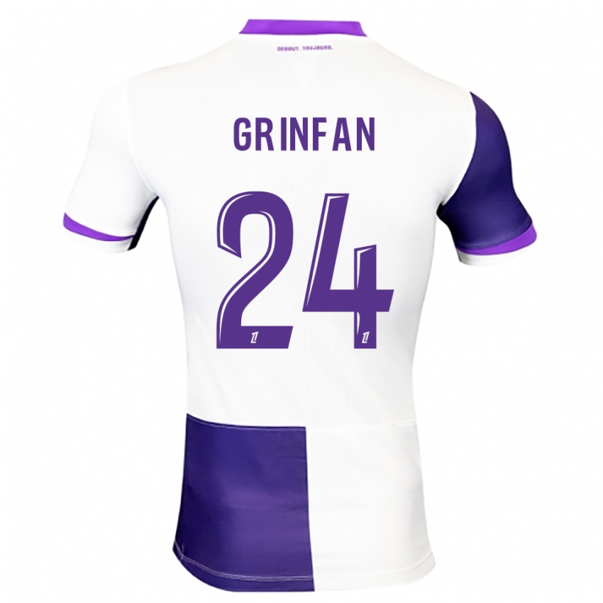 ילדים Roma Grinfan #24 סגול לבן ג'רזי ביתית 2025/26 חולצה קצרה
