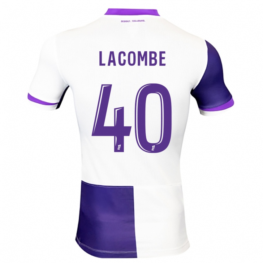 ילדים ג׳אסטין לאקומב #40 סגול לבן ג'רזי ביתית 2025/26 חולצה קצרה