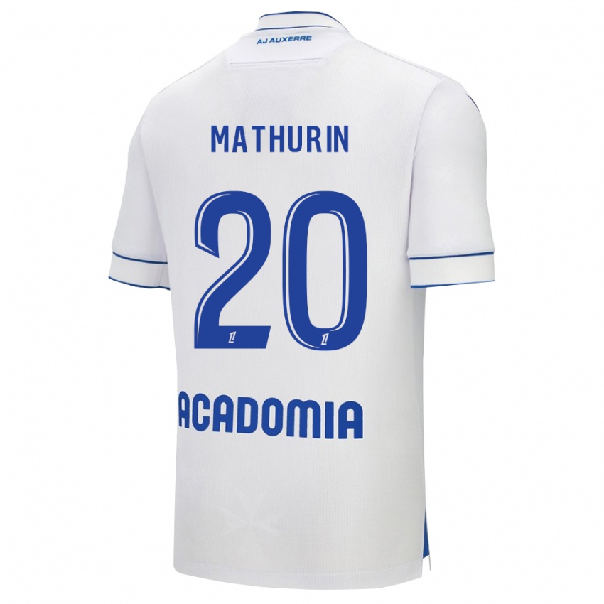 ילדים אניס מתורין #20 לבן כחול ג'רזי ביתית 2025/26 חולצה קצרה