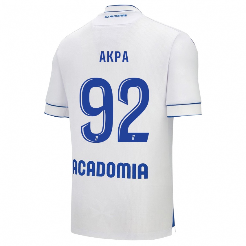 ילדים קלמנט אקפה #92 לבן כחול ג'רזי ביתית 2025/26 חולצה קצרה