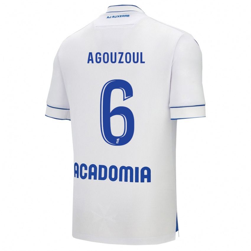 ילדים סעד אגוזול #6 לבן כחול ג'רזי ביתית 2025/26 חולצה קצרה