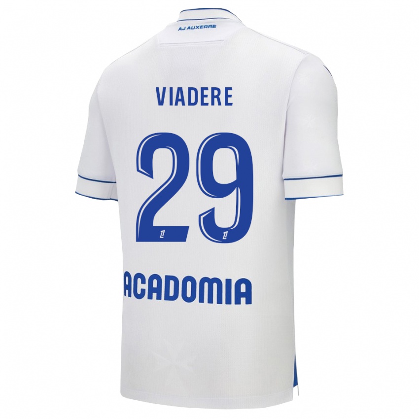 ילדים Ben Viadere #29 לבן כחול ג'רזי ביתית 2025/26 חולצה קצרה