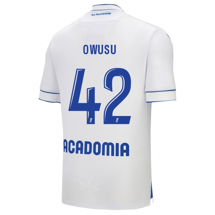 ילדים אלישע אווסו #42 לבן כחול ג'רזי ביתית 2025/26 חולצה קצרה