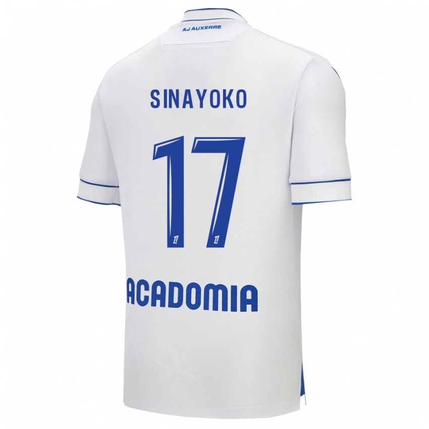 ילדים לאסינה סינאיוקו #17 לבן כחול ג'רזי ביתית 2025/26 חולצה קצרה