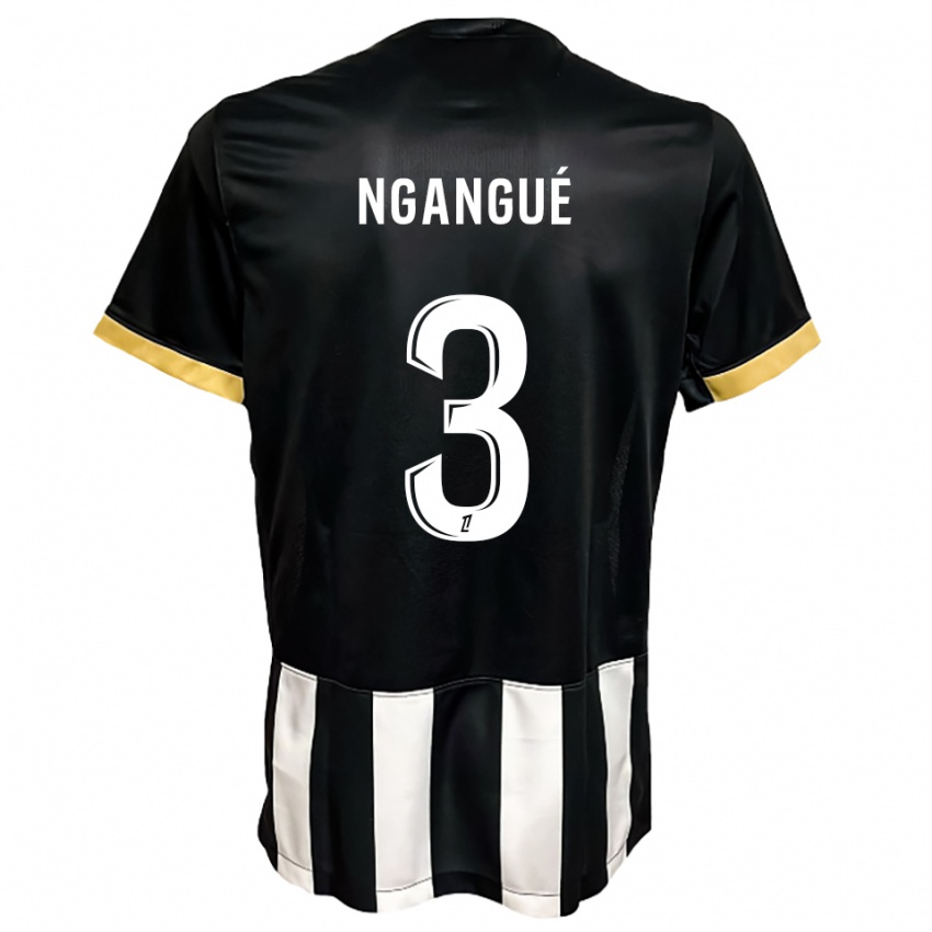 ילדים Maurice Ngangué #3 שחור לבן ג'רזי ביתית 2025/26 חולצה קצרה