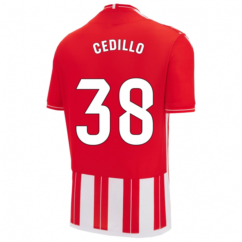 ילדים Pedro Cedillo #38 אדום לבן ג'רזי ביתית 2025/26 חולצה קצרה