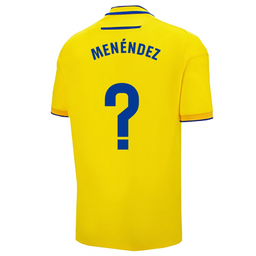 ילדים Jaime Menéndez #0 צהוב נייבי ג'רזי ביתית 2025/26 חולצה קצרה