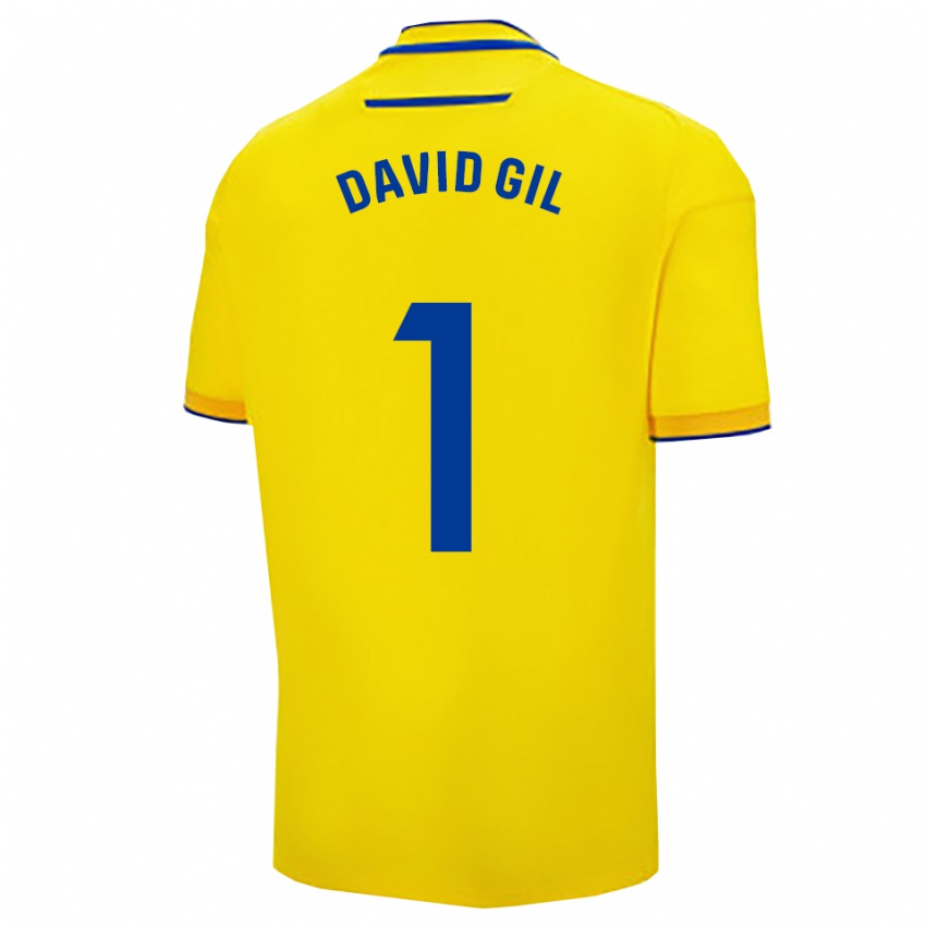 ילדים דויד חיל #1 צהוב נייבי ג'רזי ביתית 2025/26 חולצה קצרה