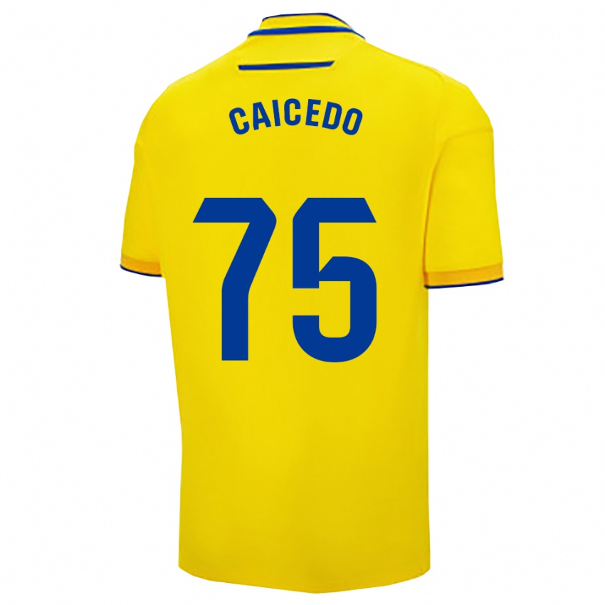 ילדים אלפרד לנין קייסדו מינה #75 צהוב נייבי ג'רזי ביתית 2025/26 חולצה קצרה