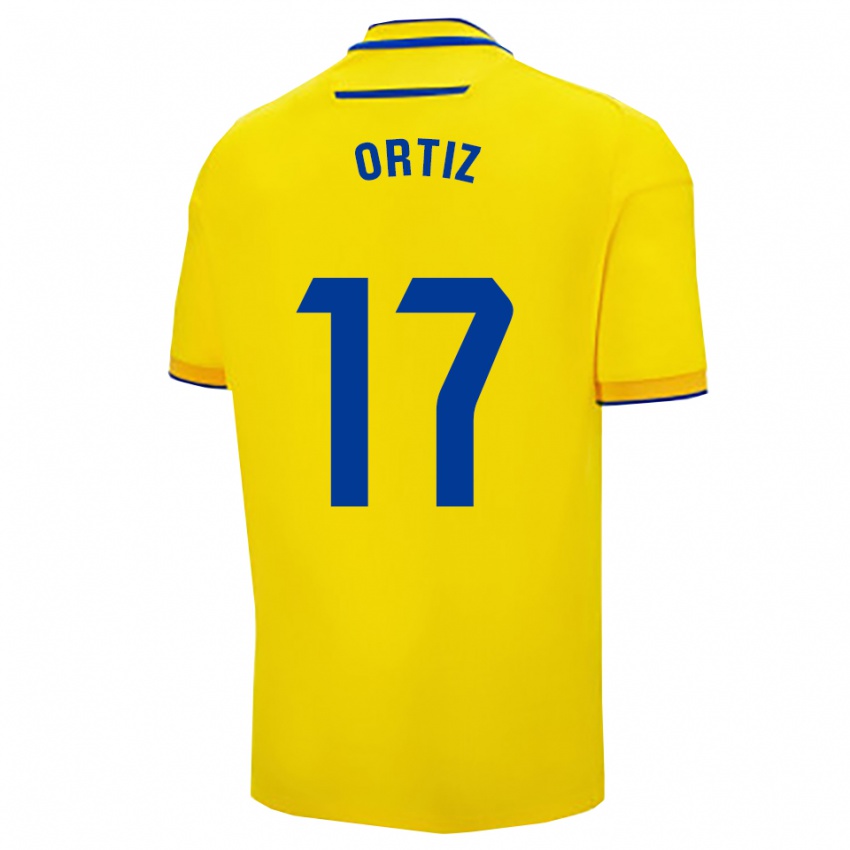 ילדים פבלו אורטיס #17 צהוב נייבי ג'רזי ביתית 2025/26 חולצה קצרה