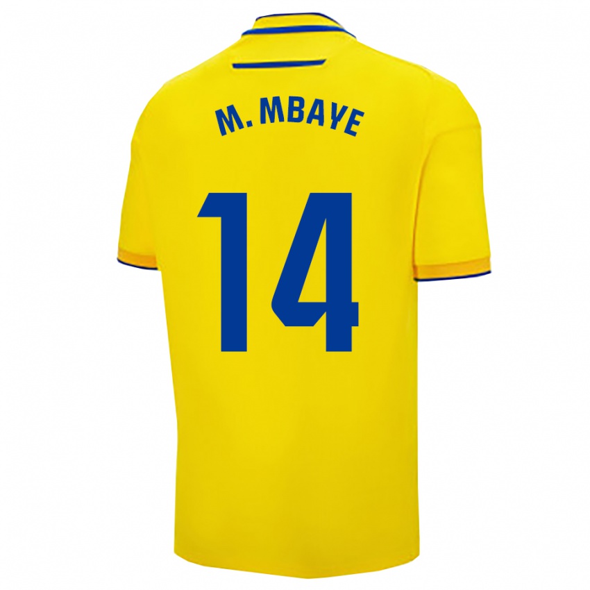 ילדים מומו אמבאייה #14 צהוב נייבי ג'רזי ביתית 2025/26 חולצה קצרה