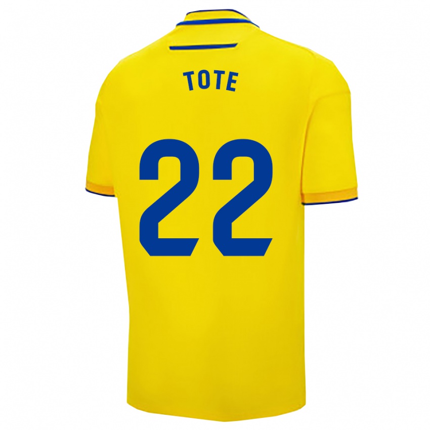 ילדים Tote #22 צהוב נייבי ג'רזי ביתית 2025/26 חולצה קצרה